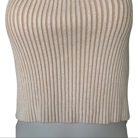 FREE PEOPLE Intimately Lemon Lime Knit Ribbed  Cami Crop Top Racerback Oat Combo - Picture 7 of 14